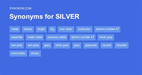 silver synonym